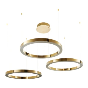 Lampa wisząca CIRCLE 80+80+80 - LED, ring złoty połysk na 1 podsufitce DN924-80+80+80 gold Step into Design