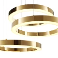 Lampa wisząca CIRCLE 60+60+60 - LED, ring złoty połysk na 1 podsufitce DN924-60+60+60 gold Step into Design