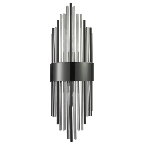 Lampa ścienna DRACO 60cm - kryształowo - czarna, styl glamour  ST-88003W-M black Step into Design