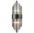 Lampa ścienna DRACO 60cm - kryształowo - czarna, styl glamour  ST-88003W-M black Step into Design