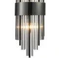 Lampa ścienna DRACO 60cm - kryształowo - czarna, styl glamour  ST-88003W-M black Step into Design