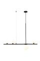 Lampa wisząca MODERNO  80 cm -czarna z białymi kloszami DN1506 black Step into Design