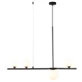 Lampa wisząca MODERNO  80 cm -czarna z białymi kloszami DN1506 black Step into Design