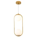 Lampa wisząca COSTA DUO 50 cm - złoty stelaż, dwa klosze DP0002-2 gold Step into Design