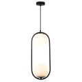 Lampa wisząca COSTA DUO 50 cm - czarny stelaż, dwa klosze DP0002-2 black Step into Design