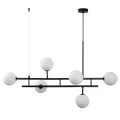 Lampa wisząca MODERNO DUO 100 cm - czarna z białymi kloszami DN1507 black Step into Design