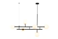Lampa wisząca MODERNO DUO 100 cm - czarna z białymi kloszami DN1507 black Step into Design
