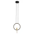 Lampa wisząca AMICI 27 cm - LED, metal, czarny ring z dekoracyjną złotą postacią ST-D7774 black Step into Design
