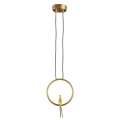 Lampa wisząca AMICI 27 cm - LED, metal, złoty ring z dekoracyjną złotą postacią ST-D7774 gold Step into Design