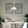 Lampa wisząca STONE 40 cm - biała  DN426-400 Step into Design