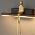 Lampa ścienna AMICI 31 cm LED czarno złota, mosiądz ST-B3578 black Step into Design