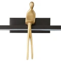 Lampa ścienna AMICI 31 cm LED czarno złota, mosiądz ST-B3578 black Step into Design
