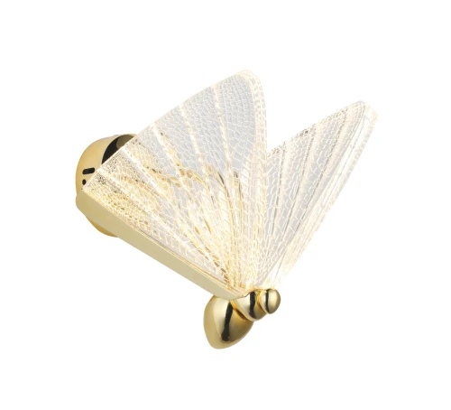 Lampa ścienna BEE LED 22 cm - złoty kinkiet dekoracyjny ST-W0612-1B Step into Design