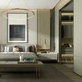 Lampa wisząca CIRCLE SLIM 120 cm- LED, ring złoty ST-10112P-D1200 Step into Design