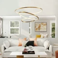 Lampa wisząca CIRCLE SLIM 40+60+80 cm - LED, ring złoty potrójny ST-10112P-3 Step into Design