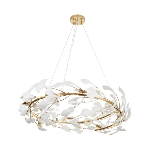 Lampa wisząca BOTANIKA 80cm -złota, G9, regulowana, designerska XY080P-80 Step into Design