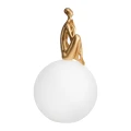 Lampa stołowa WOMAN-3 ,47 cm -złota figura, biały klosz ST-6022-C gold Step into Design