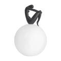 Lampa stołowa WOMAN-2 ,47 cm - czarna figura, biały klosz ST-6020-B black Step into Design