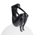 Lampa stołowa WOMAN-2 ,47 cm - czarna figura, biały klosz ST-6020-B black Step into Design