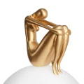 Lampa stołowa WOMAN-2 ,47 cm -złota figura, biały klosz ST-6022-B gold Step into Design