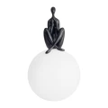 Lampa stołowa WOMAN-3 ,47 cm -czarna figura,biały klosz ST-6020-C black Step into Design