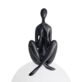 Lampa stołowa WOMAN-3 ,47 cm -czarna figura,biały klosz ST-6020-C black Step into Design