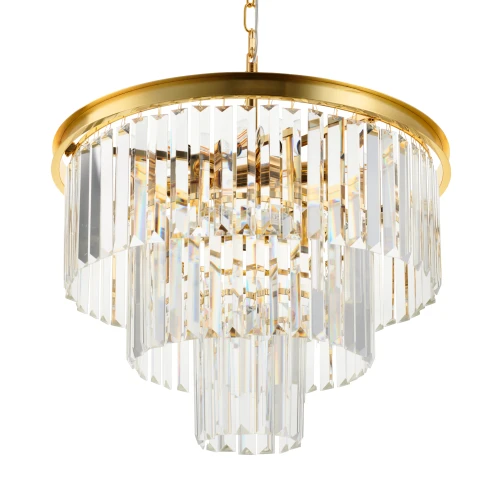 Lampa wisząca SPLENDORE 50 cm - żyrandol złoto-kryształowy DN915-50A Step into Design