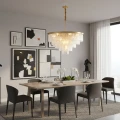 Lampa wisząca SPLENDORE 50 cm - żyrandol złoto-kryształowy DN915-50A Step into Design