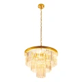 Lampa wisząca SPLENDORE 50 cm - żyrandol złoto-kryształowy DN915-50A Step into Design