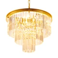 Lampa wisząca SPLENDORE 50 cm - żyrandol złoto-kryształowy DN915-50A Step into Design