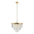 Lampa wisząca SPLENDORE 50 cm - żyrandol złoto-kryształowy DN915-50A Step into Design
