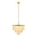 Lampa wisząca SPLENDORE 50 cm - żyrandol złoto-kryształowy DN915-50A Step into Design