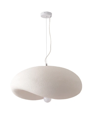Lampa wisząca STONE FLAT 60 cm - biała DN429-600 Step into Design