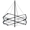 Lampa wisząca SPACE LED czarna 60 cm ST-9858 P/S black Step into Design