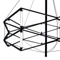 Lampa wisząca SPACE LED czarna 60 cm ST-9858 P/S black Step into Design