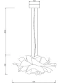 Lampa wisząca PEONY biała 50 cm - nowoczesna lampa sufitowa do salonu ST-8879P white Step into Design
