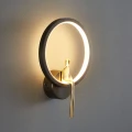 Lampa ścienna AMICI RING 27 cm LED złoto czarna, mosiądz ST-B3607 black Step into Design