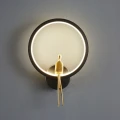 Lampa ścienna AMICI RING 27 cm LED złoto czarna, mosiądz ST-B3607 black Step into Design
