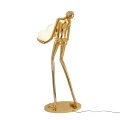 Lampa podłogowa WOMAN 180 cm –  złota figura kobiety z białymi kloszami  F9312 gold Step into Design