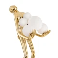 Lampa podłogowa WOMAN 180 cm –  złota figura kobiety z białymi kloszami  F9312 gold Step into Design
