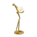 Lampa podłogowa WOMAN 180 cm –  złota figura kobiety z białymi kloszami  F9312 gold Step into Design