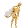 Lampa podłogowa WOMAN 180 cm –  złota figura kobiety z białymi kloszami  F9312 gold Step into Design