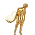 Lampa podłogowa WOMAN 180 cm –  złota figura kobiety z białymi kloszami  F9312 gold Step into Design