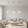 Lampa wisząca ORBITA biało-złota, akryl, 20 cm DP0067-200 Step into Design