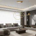 Lampa wisząca NEW AGE LED 120 cm - oprawa sufitowa złota MP0082-L120 gold Step into Design