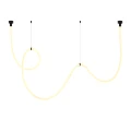 Lampa wisząca SNAKE LED wąż ledowy czarna 400 cm MD1021-4 black Step into Design