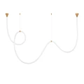 Lampa wisząca SNAKE LED 400 cm - elastyczny przewód LED, 3000K, złote uchwyty MD1021-4 gold Step into Design