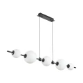 Lampa wisząca MILA 140 cm - LED, czarna z białymi kulami ST-CP241222-5L Step into Design