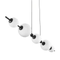 Lampa wisząca MILA 140 cm - LED, czarna z białymi kulami ST-CP241222-5L Step into Design