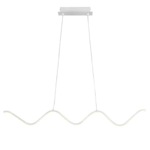 Lampa wisząca ZIGZAG 90 cm - LED, biała, falista listwa ST-MD240602 WHITE Step into Design